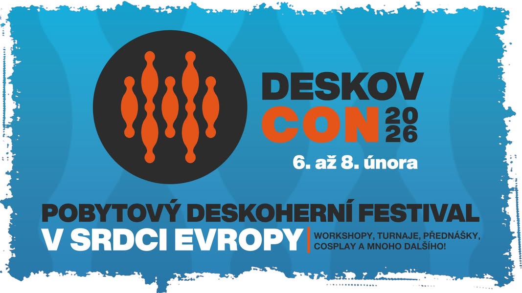 Vizuál pobytového festivalu DeskovCON 2026